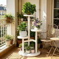 thumbnail image 2 of chaungfeng 3 Tier Plant Stand Indoor, Metal Wood Plant Stands for Indoor Plants Multiple, Corner Tiered Flower Plants Shelf Stand for Living Room Bedroom, 2 of 6