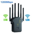 thumbnail image 2 of 5G 1200Mbps Wireless WiFi Repeater WiFi Signal Repeater 2.4G 5.8G Dual-Band Wi Fi Extender 6 Antenna Network Amplifier WPS Router 2024 New, 2 of 5