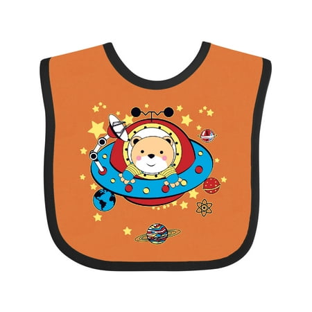 

Inktastic UFO Space Bear Gift Baby Boy or Baby Girl Bib