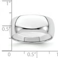 thumbnail image 2 of 925 Sterling Silver 8mm Half-Round Band Ring Size 10, 2 of 5