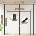 thumbnail image 2 of Room Divider Tension Curtain Rod, No Drill Floor to Ceiling Adjustable 4-10 Ft Height 30-147 Inch Width, Heavy Duty Space Separator, Privacy Partition for Dorm Office, 2 of 5