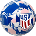 thumbnail image 2 of Icon Sports U.S. Soccer Ball, PVC, Blue/Pink Geometric Design, Size 4, 2 of 6