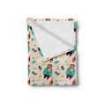 thumbnail image 2 of Sailboat Soft Flannel Fleece Throw Blanket, Potbelly Sailor with Striped Clothes and Blue Whales Hand Drawn Design, Cozy Plush for Indoor and Outdoor Use, 50" x 70", Multicolor, by Ambesonne, 2 of 6