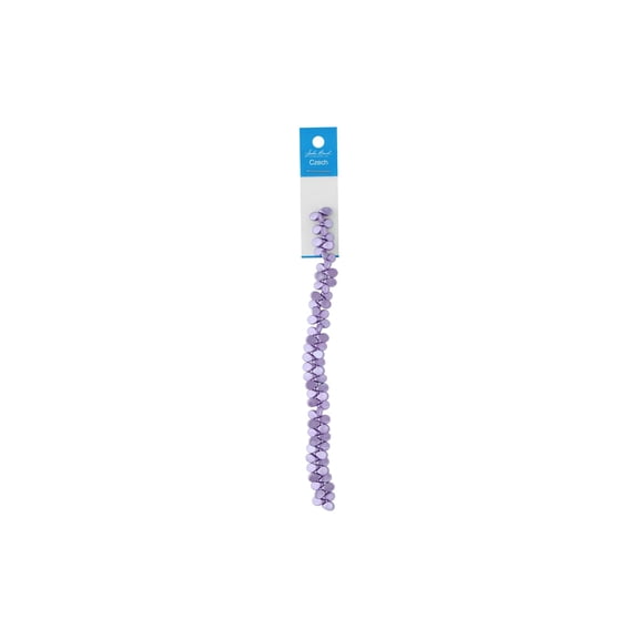 John Bead Czech Preciosa Pip 8" Strand Pstl Violet