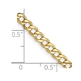 thumbnail image 5 of Diamond2Deal 14K Yellow Gold 3.35mm Semi-Solid Curb Chain Necklace for Women 22", 5 of 7