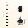 thumbnail image 3 of Black Rain Chain (For Gutters) — Decorative Rain Chain Outdoor Gutter Chain / Downspout Chain Modern Style Outdoor Rain Chain Event Decoration for Wedding Decoration Home Decor Party Decoration, 3 of 6