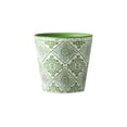 thumbnail image 1 of Matsuzay Maceta de cerámica para flores, maceta redonda para interior y exterior, diseño en relieve, orquídea, hogar, jardín, decoración con sentido Jardín y Patio Verde Matsuzay HA084187-02, 1 of 6