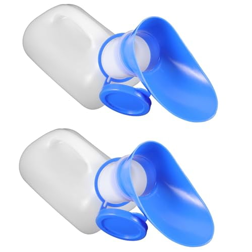 Portable Male Urinal Bottle with Leak-Proof Lid and Funnel 33.1Oz Travel Urination Device for Camping Hiking Elderly and Kids