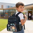 thumbnail image 4 of Jeiento Cute Axolotl 13.5 Inch Lightweight Toddler Backpack for Preschool & Kindergarten, Football Kids School Bag for Girls 2-5, 5 Pocket Bookbag, 4 of 7