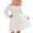 White, variant on Girls Carnival Dress for Themed Parties and Halloween Pretend Play, Renaissance Off the Shoulder Bell Sleeve Smocked Flowy Peasant Fairy Dress