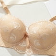 thumbnail image 4 of Fatuov Lace Underwire Bras for Women Solid Color Push Up Comfort Everyday Bra for Work, Full Coverage Supportive Lightly Lined Bra 34A, Beige, 4 of 5