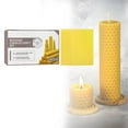thumbnail image 3 of Dripless Wax Candles Handmade Beeswax Taper Candles for Dinner Party Hand-Rolled Honeycomb Candles Set of 10 Flat Top, 3 of 3