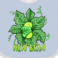 thumbnail image 4 of Inktastic New Bean Cute Sleeping Bean in Leaves and Vines Boys or Girls Baby Bib, 4 of 4