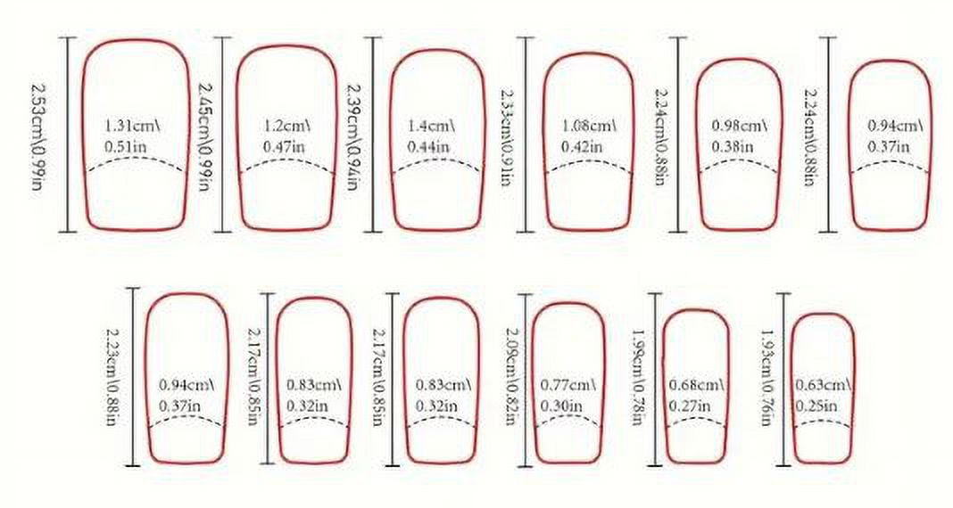 Press On Nails and Fingerless Glove Gift Set -Turquoise Red