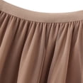 thumbnail image 3 of Tanhomme Tulle Skirts for Women Long Fairy Skirt Tutu A-Line Mesh Layered High Elastic Waist Halloween Skirts Women's A Line Tulle Party Dinner Tutu Skirt Brown Stretchy High Waisted Flared Skirt, 3 of 6