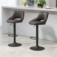 thumbnail image 2 of HOMCOM Bar Stools Set of 2 Swivel Adjustable Counter Height Barstools, 2 of 10