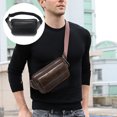 thumbnail image 3 of FloreceBien Riñonera de cuero para hombres y mujeres, riñonera suave y duradera para correr, caminar, trotar, senderismo, 3 of 5
