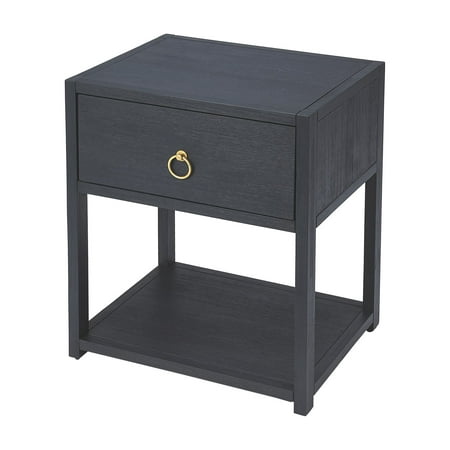 Butler Specialty Company Lark 1-Drawer Wood End Table - Navy Blue