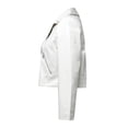 thumbnail image 2 of Chamarra George para Mujer, Corta, con Cierre Diagonal  Blanco Talla G, 2 of 4