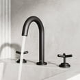 thumbnail image 3 of VIGO Jewel 9 in. H 2-Handle High-Arc Widespread Bathroom Faucet with Cross Handles in Matte Black-VG01308MB, 3 of 12