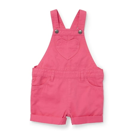 - Pink Solid Denim Shortalls (Baby Girls & Toddler Girls)