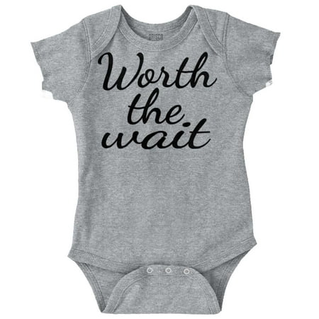 

Worth The Wait New Parents Newborn Baby Boy Girl Romper Brisco Brands