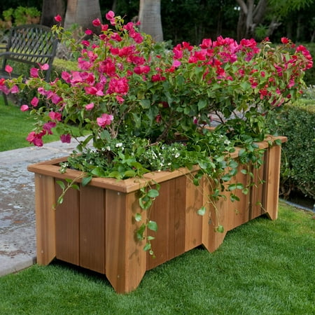 - Wood Country Rectangle Cedar Wood Pocatello Planter