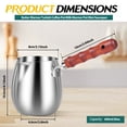 thumbnail image 2 of 20oz Turkish Coffee Pot Stainless Steel Stovetop Warmer with Wooden Handle for Milk Butter Chocolate Syrup and Sauce Melting Heating, 2 of 11