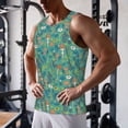 thumbnail image 5 of Gukieu Mushrooms and Flowers Print Men's Quick Dry Fitness Vest, Round Neck Sleeveless Fitness Bodybuilding Top-3X-Large, 5 of 7