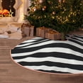 thumbnail image 6 of Daiia Black And White Stripes Drawing Merry Christmas Tree Skirt , Xmas Large Lace-up Tree Skirt, Santa Snowflakes Rustic Home Decorations New Year Party Farmhouse Decor-48", 6 of 7