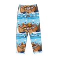 thumbnail image 4 of Haiem Animals on Noah's Ark Floating Women's Pajama Pants Ultra Lightweight Pjs Bottoms Sleepwear Bottom Pants With Pocket Drawstring-Medium, 4 of 7