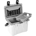 thumbnail image 3 of Pelican Elite 14 Qt  Hard-Sided Cooler with Removable Tray, Bottle Opener, White with Gray, 3 of 7