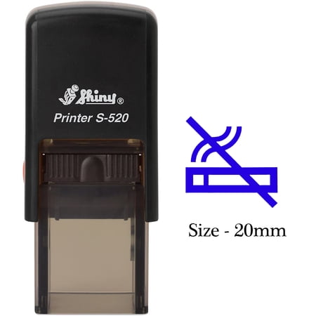 eloria No Smoke Symbol Blue Ink Self Inking Rubber Stamp Office & Commercial Use Office Stationary