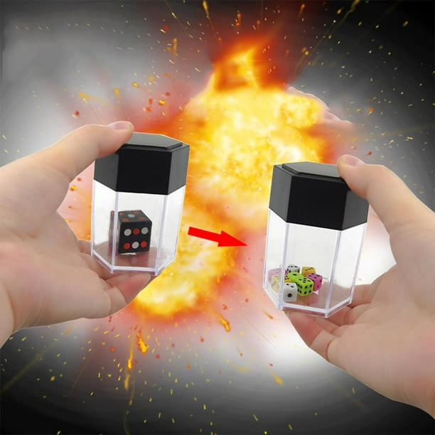 Dados explosivos grandes, dados de plástico coloridos, juguetes para trucos de magia, accesorios de broma Sywqhk libre de BPA