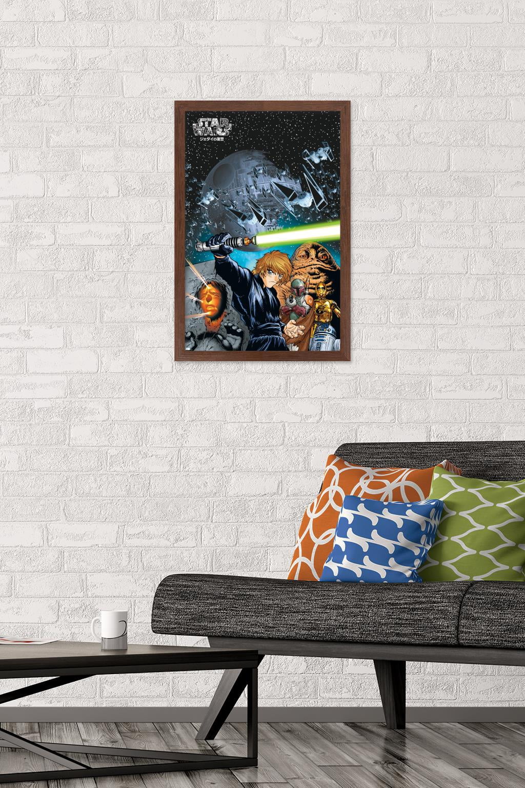 Star Wars: Manga Madness - Return of the Jedi Wall Poster, 14.725" x 22.375" Framed