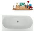 thumbnail image 5 of 67" Streamline N2500BGM Soaking Freestanding Tub and Tray With Internal Drain in Brushed GunMetal, 5 of 13