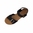 thumbnail image 2 of Fankiway Women's Non Slip Flat Sandals Adjustable Buckle Straps Padded Footbed Open Toe Plus Size Summer Black 6.5, 2 of 9
