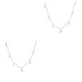 thumbnail image 3 of Jumpingount Collar de cadena Estrella elegante Joyería estética Estilo simple Gargantilla universal Collares Regalo del día de San Valentín para niñas Oro 2piezas Jumpingount CBP372612, 3 of 5