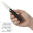 thumbnail image 6 of CRKT LCK + Everyday Carry Assisted Folding Knife with Liner Lock: Stainless Steel Plain Edge Blade, Glass-Reinforced Nylon Handle, Pocket Clip, 3801, 6 of 8