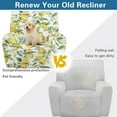 thumbnail image 4 of Xixirimido Vibrant Lemon and Flower 4 Piece Recliner Chair Cover Stretch Lazy Boy Chair Covers with Pockets Soft Reclining Sofa Slipcovers Furniture Protector with Elastic Bottom, 4 of 8