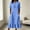 Sky Blue, variant on Ynynloco Women's Summer Cotton Linen Half Sleeves Button Down Casual Loose Ruffle Midi Dress with Pockets