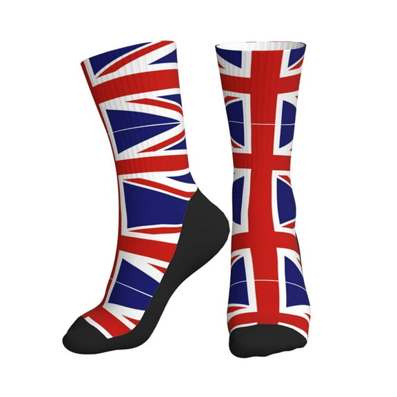 Mens Womens British Flag Britain English England Hiker Cushion Crew Socks