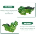 thumbnail image 3 of DEEPCRAFF 12-Piece Miniature Animal Figurines Set, Green Synthetic Resin, Home Decor Collectible Models for Display, 3 of 6