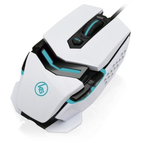 Gaming FOKUS Pro Laser Gaming Mouse Kaliber - Souris - Droitier et Gaucher - Laser - 8 Boutons - Filaire - USB - imperial white
