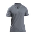 thumbnail image 5 of zfhfof Men's Polo Shirts Short Sleeve Slim Fit Casual Shirts Classic Stretch Ribbed Knit T Shirt Lightweight Fashion Golf Shirts, 5 of 6