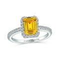 thumbnail image 5 of Bling Jewelry Womens Timeless 3CT Halo Emerald Cut Engagement Ring with CZ and Sterling Silver Band, 5 of 5