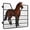 black(52"W × 42"H), variant on Steel Black Stall Door, Heavy Duty Grid Gate with Two-Way Swing Design and Scratch-Resistant Coating for Corral/Paddock - Fence Gate for Sheep, Cattle, Horses and Various Livestock Enclosures