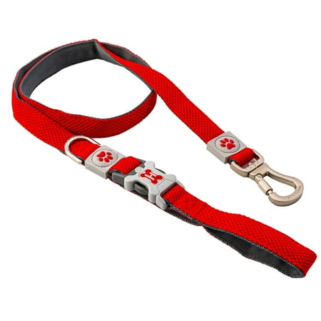 UPC: 5056247100473 | Hugo & Hudson Mesh Dog Leash – Quick Release Clip – Red – M/L