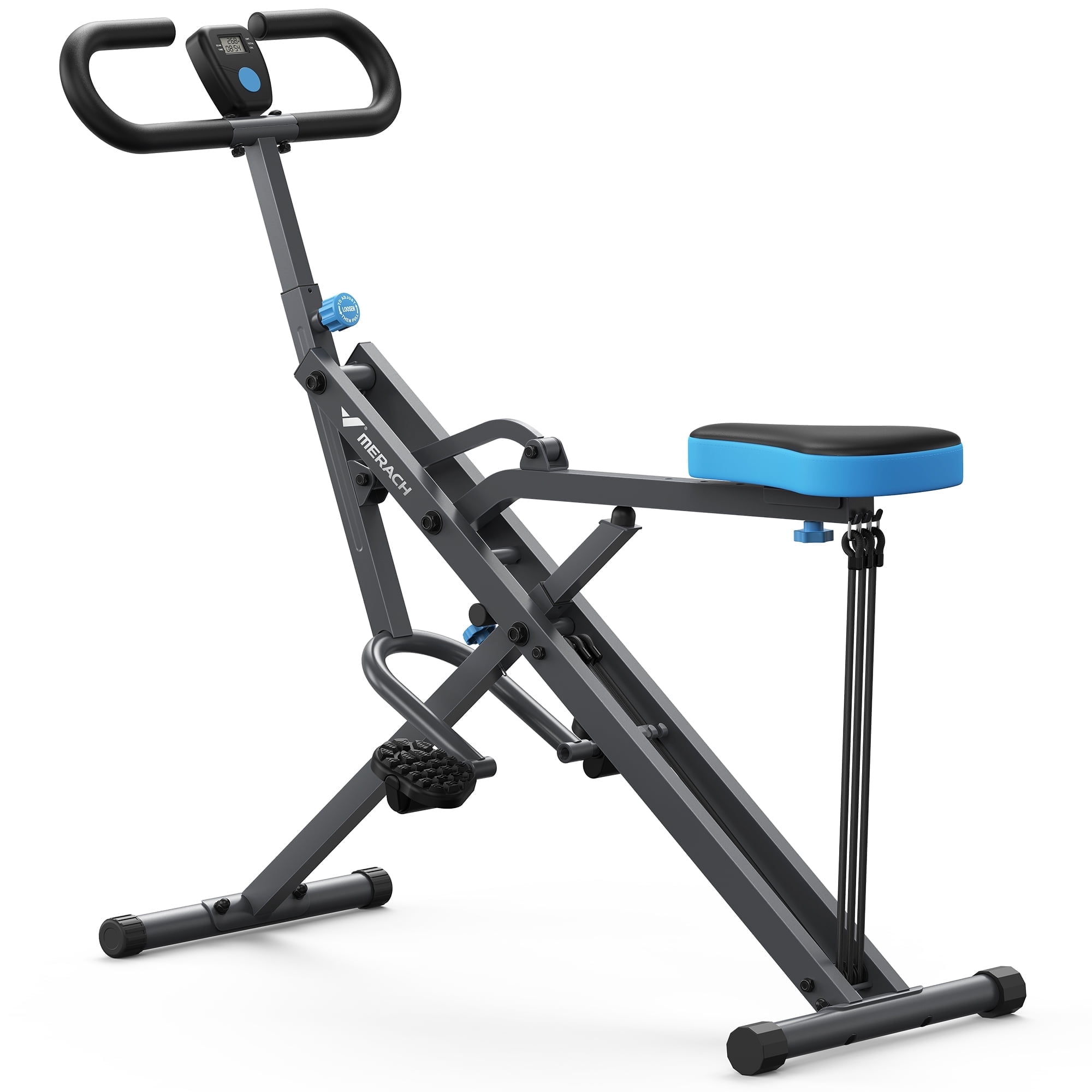 MERACH Squat Assist Trainer Foldable Glutes Leg Workout Machine with 3 Tension Bands, 350 lbs