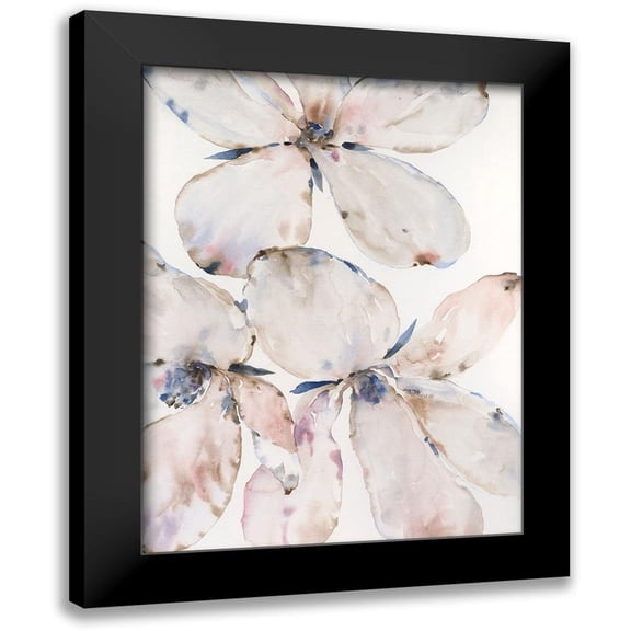 OToole, Tim 12x14 Black Modern Framed Museum Art Print Titled - Soft Wind Flowers II